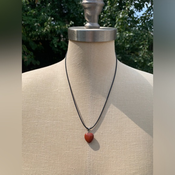 Handmade Heart Genuine Stone Amulet Necklace - Picture 13 of 13